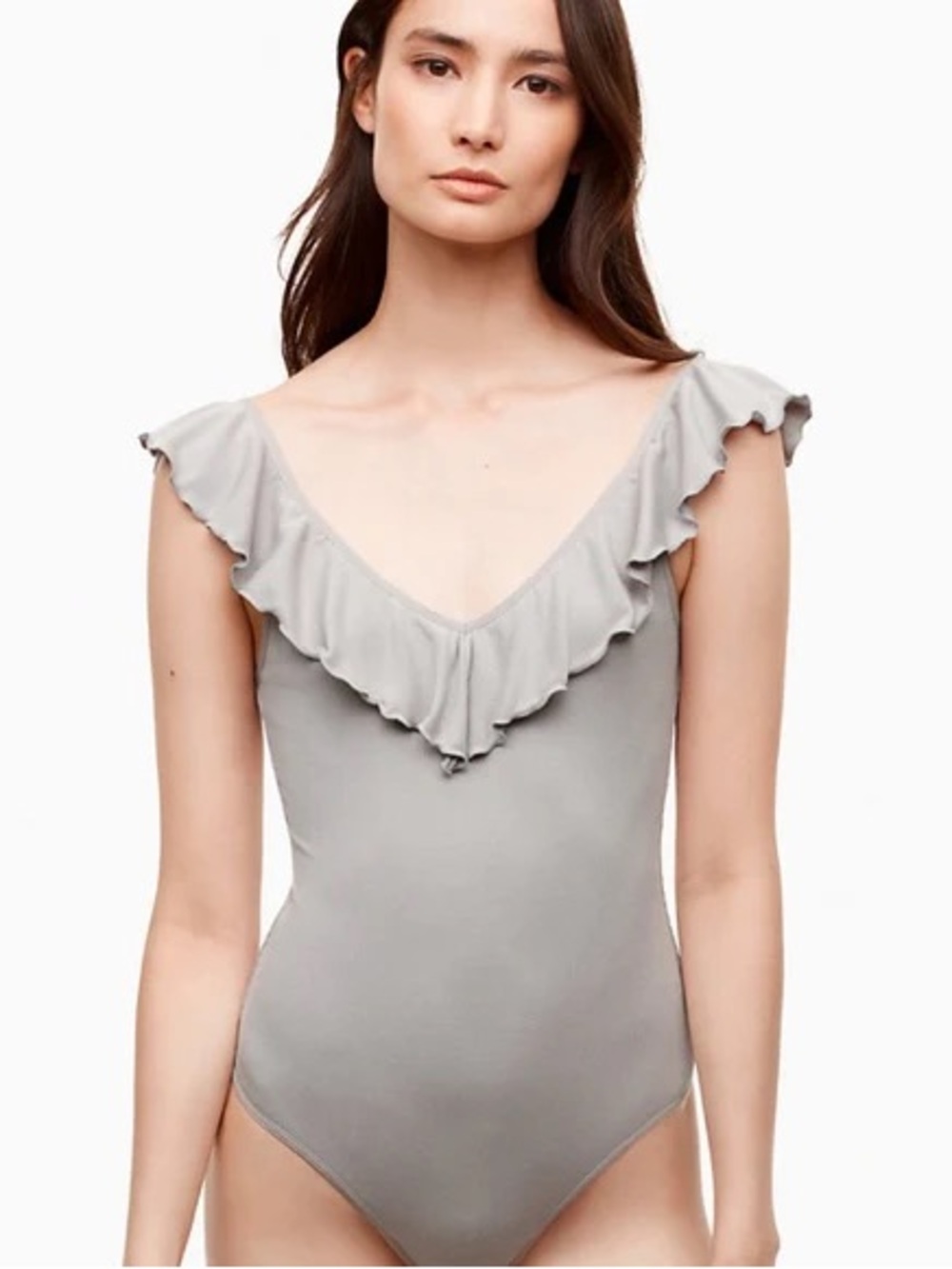 Aritzia Wilfred Danette ruffle bodysuit
